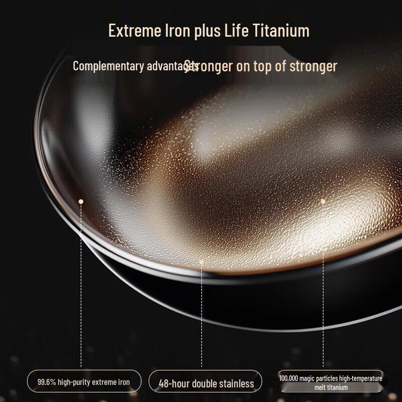 ASD Titanium Non-stick Iron Wok