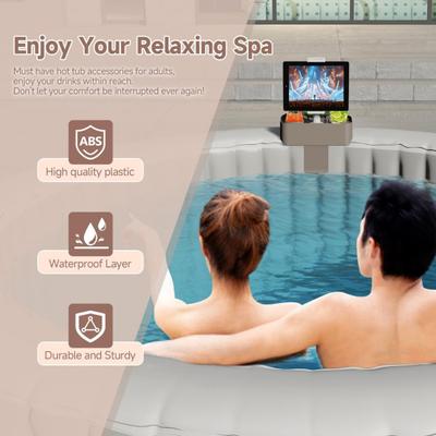 3-In-1 Phone Holder with Cup Holder Adjustable Outdoor Spas Hot Tub Inflatable Pools