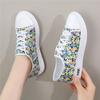 Fashion Summer Light Woman Footwear Casual Daily Routine Original Korean Vulcanized Shoe Offer 39 Lace Up Flowers Canvas Shoes for Women