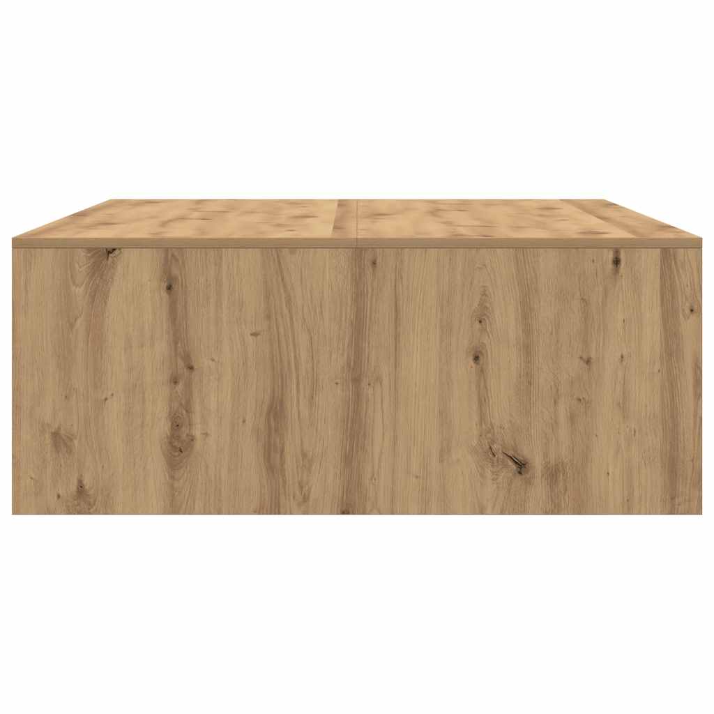 Coffee Table with Drawers Artisan Oak 100x100x40 Cm