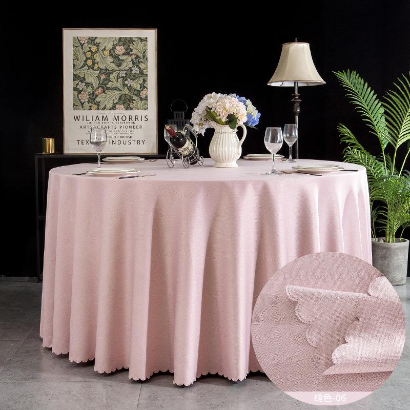 Hotel Round Tablecloth Fabric Restaurant Tablecloth Hotel Banquet Large Round Table Tablecloth Household Round Table Tablecloth