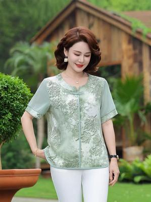Mom's Summer Chiffon Short-Sleeve Top - Vintage Style 2026 for 50s & 60s