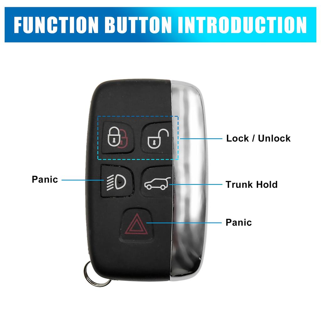 uxcell Key Case 5 Button Key KOBJTF10A Remote Case Shell
