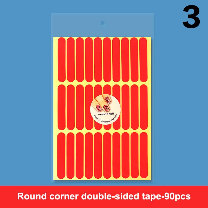 3 Sheets/1 Roll Nail Art Adhesive Tape Double-Sided Adhesive Clear Nail Display Tape For Fingernails Decorative Beauty Stickers