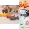 New Cross-border Pet Cat Toy Striped Linen Wave Fish For Self-entertainment