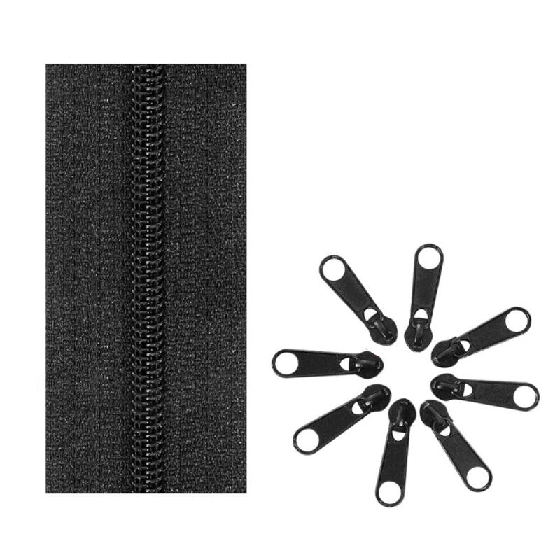 Zippers Repair Kits #3 #5 Sewing Zippers Nylon Coil Zippers for DIY Sewing Craft Clothes Bag Purse Making Supplies
