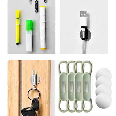 4Pcs Magnetic Pen Holder Silicone Pen Holder for Desk Refrigerator Whiteboards Office Desk Marker Organiser Holder