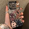 Colorful Silvery Graffiti Dog For 16 15 Cases iPhone 14 13 12 11 Pro Max Cover Funda Case Bumber