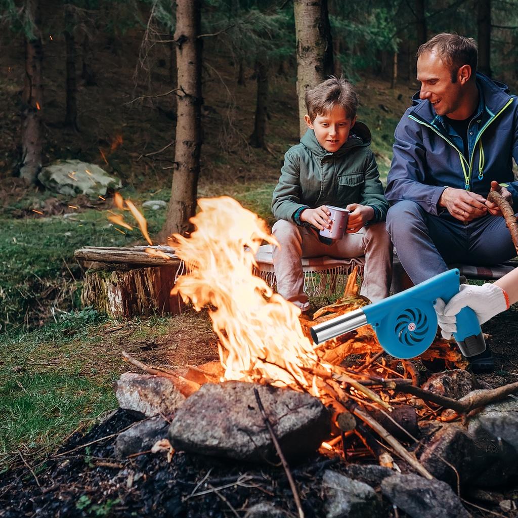 Elektryczna dmuchawa powietrza grill na świeżym powietrzu wentylator bezprzewodowy przenośny grill ogień miech narzędzia piknik Camping z baterią litową