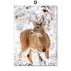 Snow Animals Leaves Forest Winter Nature Scenery Canvas Painting Wall Art Posters and Prints Living Room Bedroom Home Decor Gift