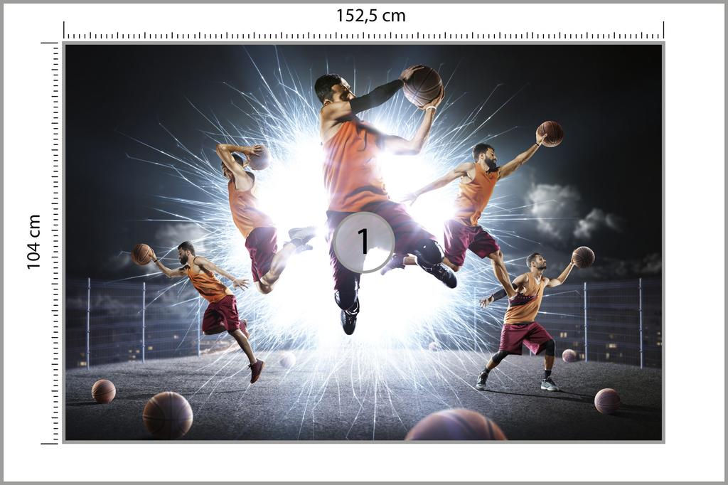 Photomural Street Basketball Self-Adhesive Mural 152.5x104