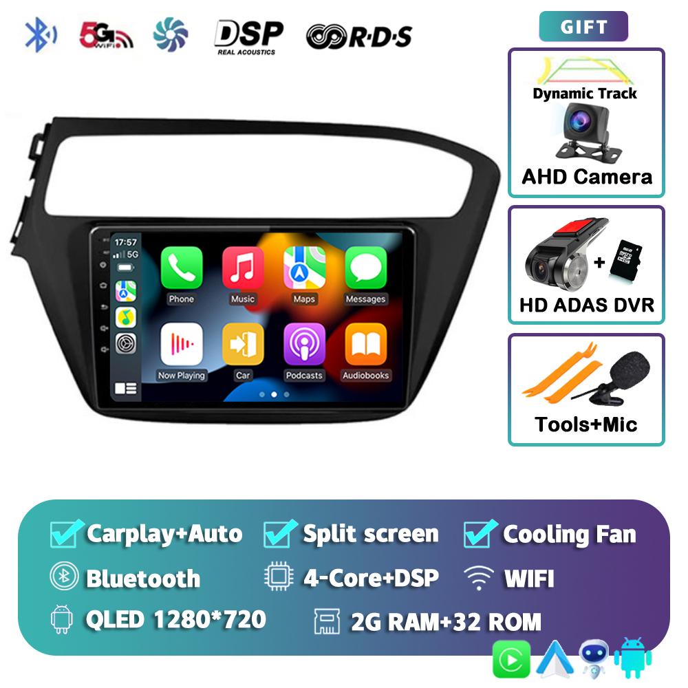 Android 14 Carplay Auto Car Radio For Hyundai I20 2018 2019 GPS Multimedia Player  Stereo Video Head Unit 360 Camera 4G+WiFi DSP