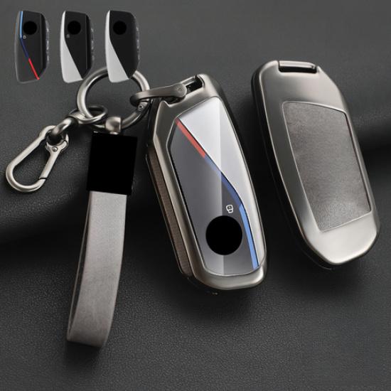 Zinc Alloy TPU Leather Car Key Fob Case Cover For BMW 7 Series X7 G07 XM IX I7