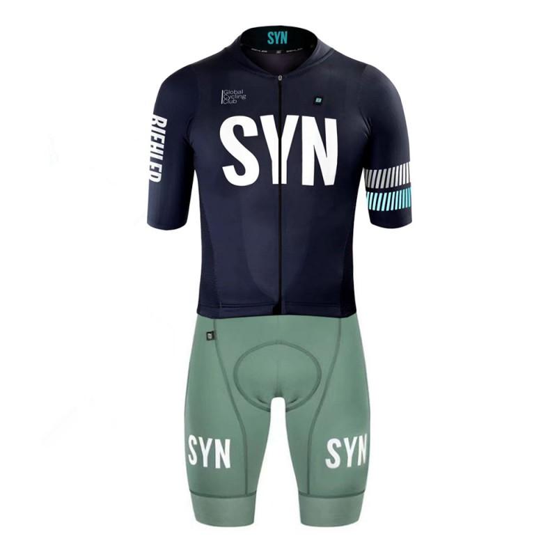 Mens Cycling Jersey Shorts Set Summer Breathable Quick-Dry Performance Wear Road Mountain Bike Riding