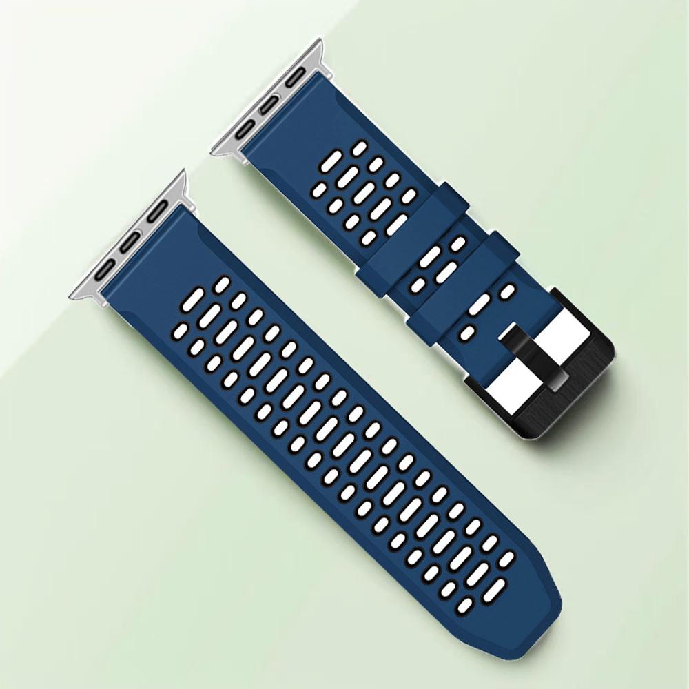 Silicone Watch Band Strap Compatible with Apple Watch Series 10 SE Ultra 2 Bracelet 49mm 46MM 45MM 44MM 42mm Wristband Accessory