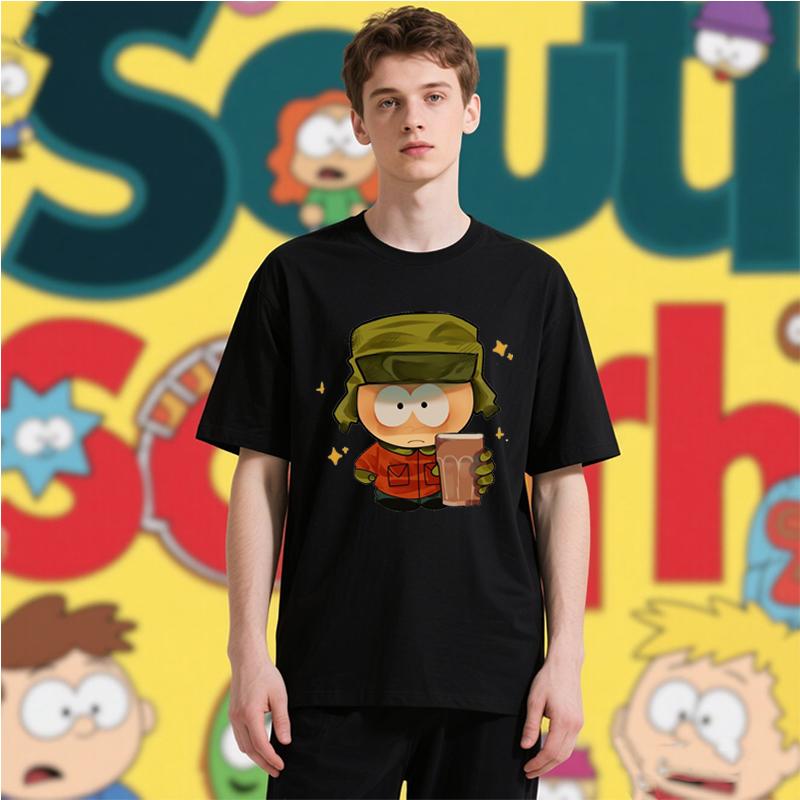 South Park Funny Cartoon Anime Graphic T-Shirt Soft Comfortable Cotton Unisex Round Neck Summer Fashion Tee for Men and Women
