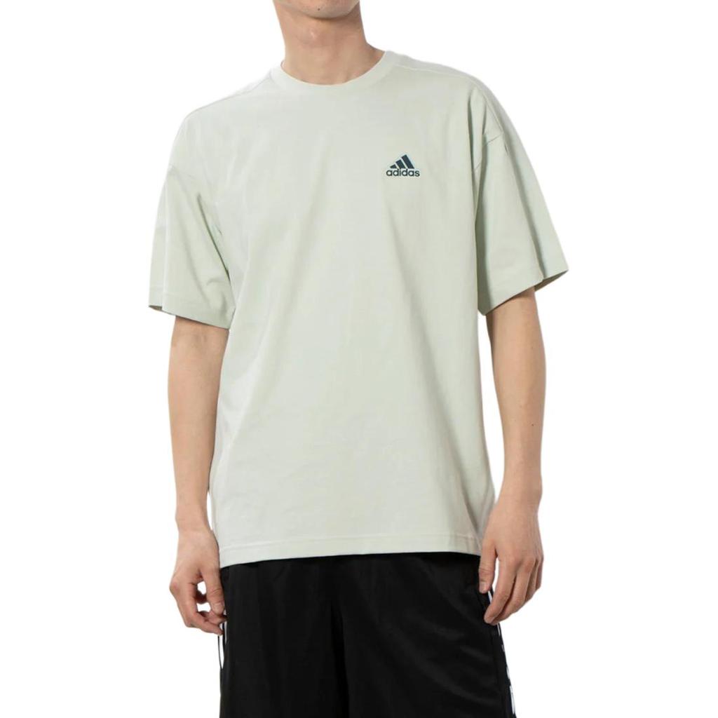 Adidas Wording Logo Loose Fit Round Neck Short Sleeve T-Shirt Men Tops Light-Green IM8771