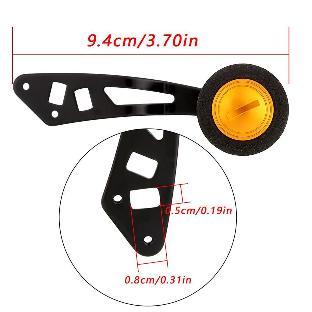 Fishing Reel Handle EVA Knob with Fittings Replacement Parts for Low   Reel (Gold)
