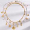 Boho Starfish Shell Pearl Waist Chain for Women Delicate Sexy Conch Tassel Belly Chain Trendy Body Chains Versatile Jewelry Gift