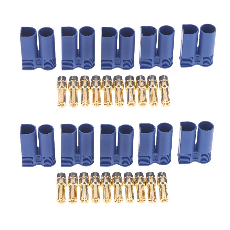 5/10Pcs Male And Female Gold Plated Banana Plug Ec5 Connector Kit For Rc Circuit Male Female Bullet Parts