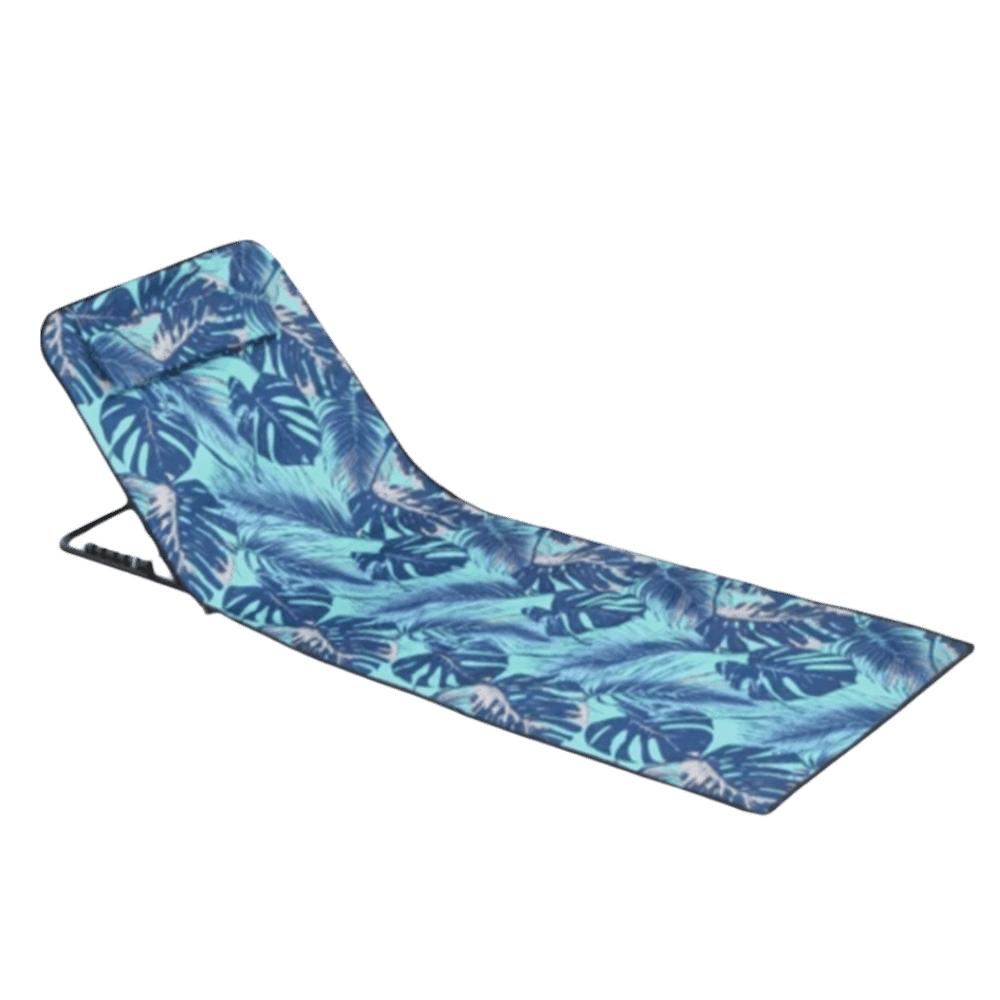 Rollaway Bed Foldable Design Beach Lounger Headrest Reclining Function Camping Lounger With Handle Outdoor Chaise Garden Use