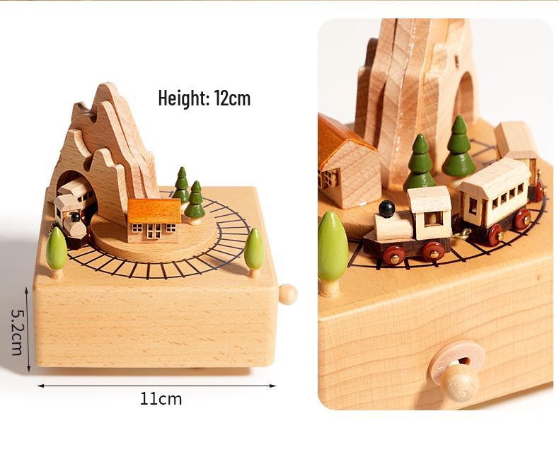 Christmas Festival Wooden Music Box: Creative Children's Toy and Home Decoration Craft, Perfect Birthday Gift