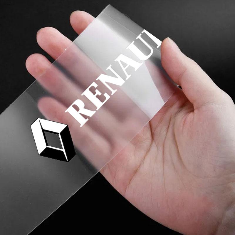 4Pcs Car Threshold Protector Transparent Decorative Badge 3D Sticker For Renault Dacia Koleos 1 Clio Laguna 2 Megane 2 3 Duster Logan Captur