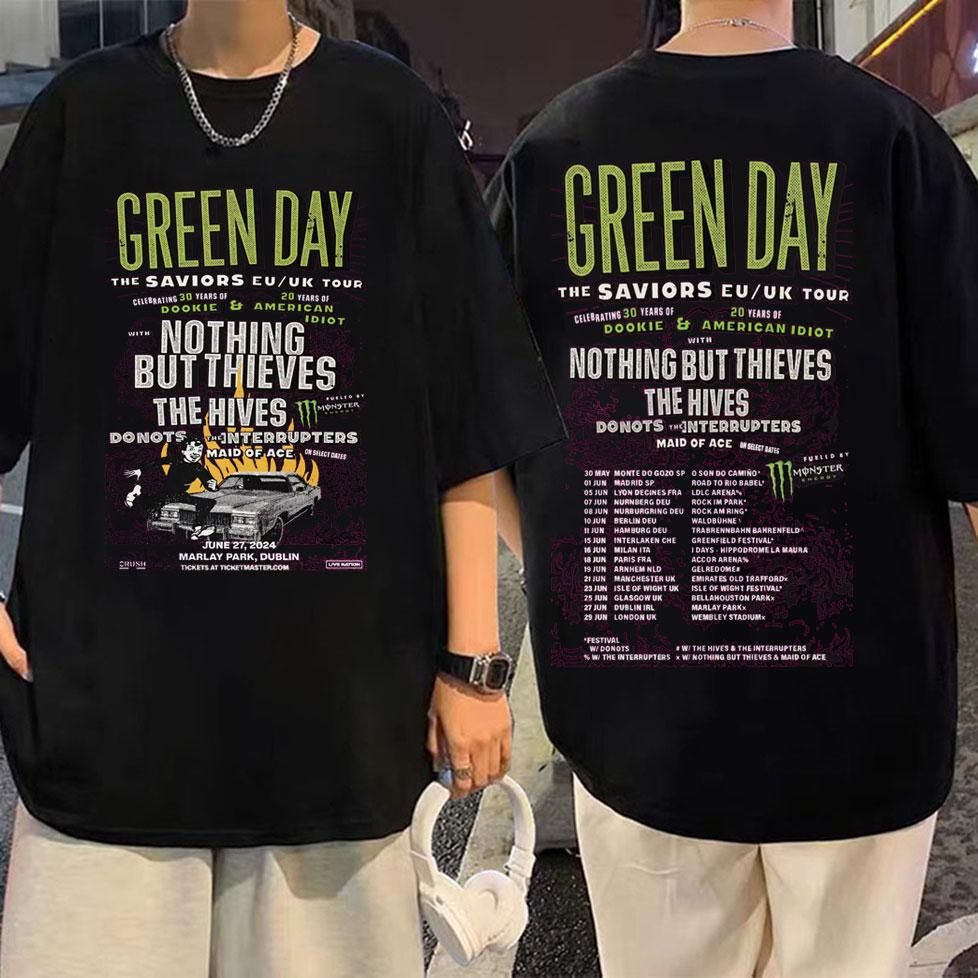 Punk Rock Band Green Day Dookie Graphic T Shirts Men Women Gothic Vintage Short Sleeve T-shirt Fashion Casual Oversized T-shirts
