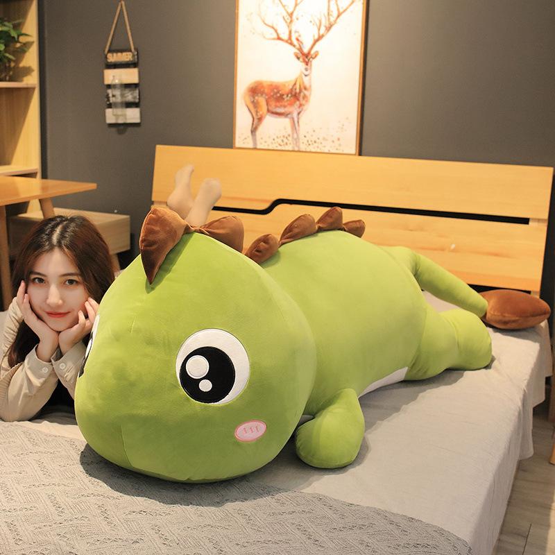 1 Piece Lovely Soft Animal Dinosaur Stuffed Room Decor Doll Pillow Toy For Kids Girl Gifts 60/80Cm Long Dinosaur Plush Toys