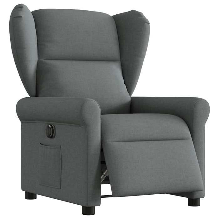 VidaXL Fauteuil inclinable électrique Gris foncé Tissu 3303355