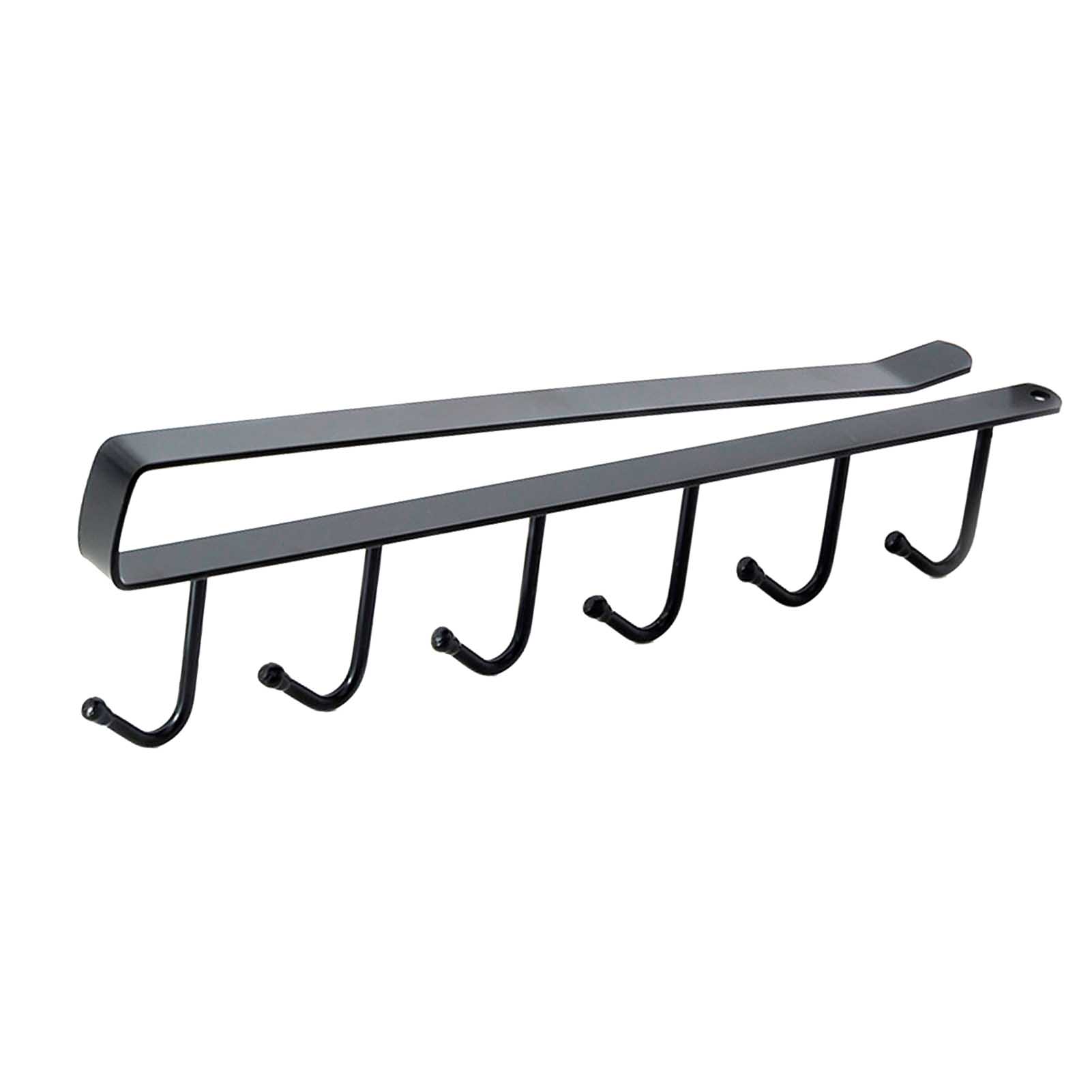 Under Cabinet Hook Multifunctional Rustproof Iron 6 Hooks Cabinet Storage Hanger for Bedroom Kitchen