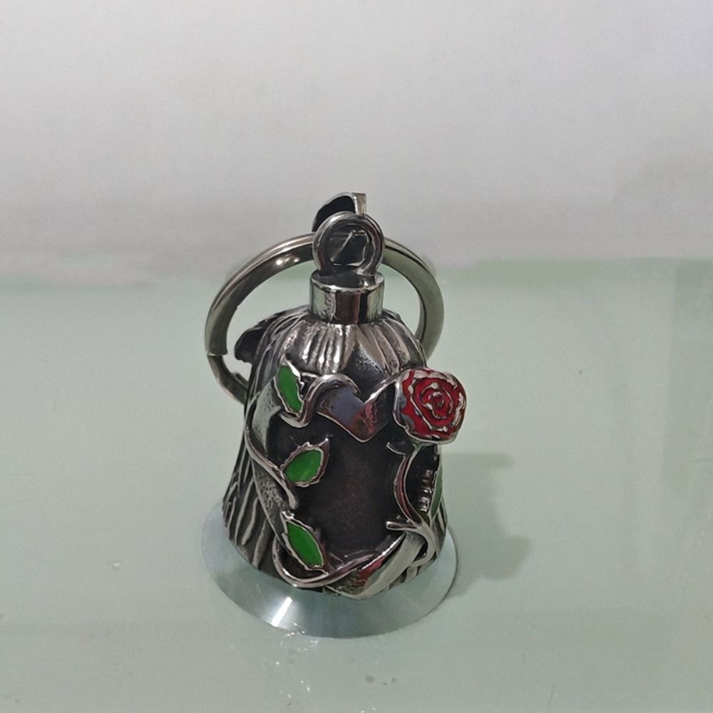 3D Design Motorcycle Guardian Bell Rose Design Evil Spirit Trap Bell Riding Bell Pendant  Men Gifts
