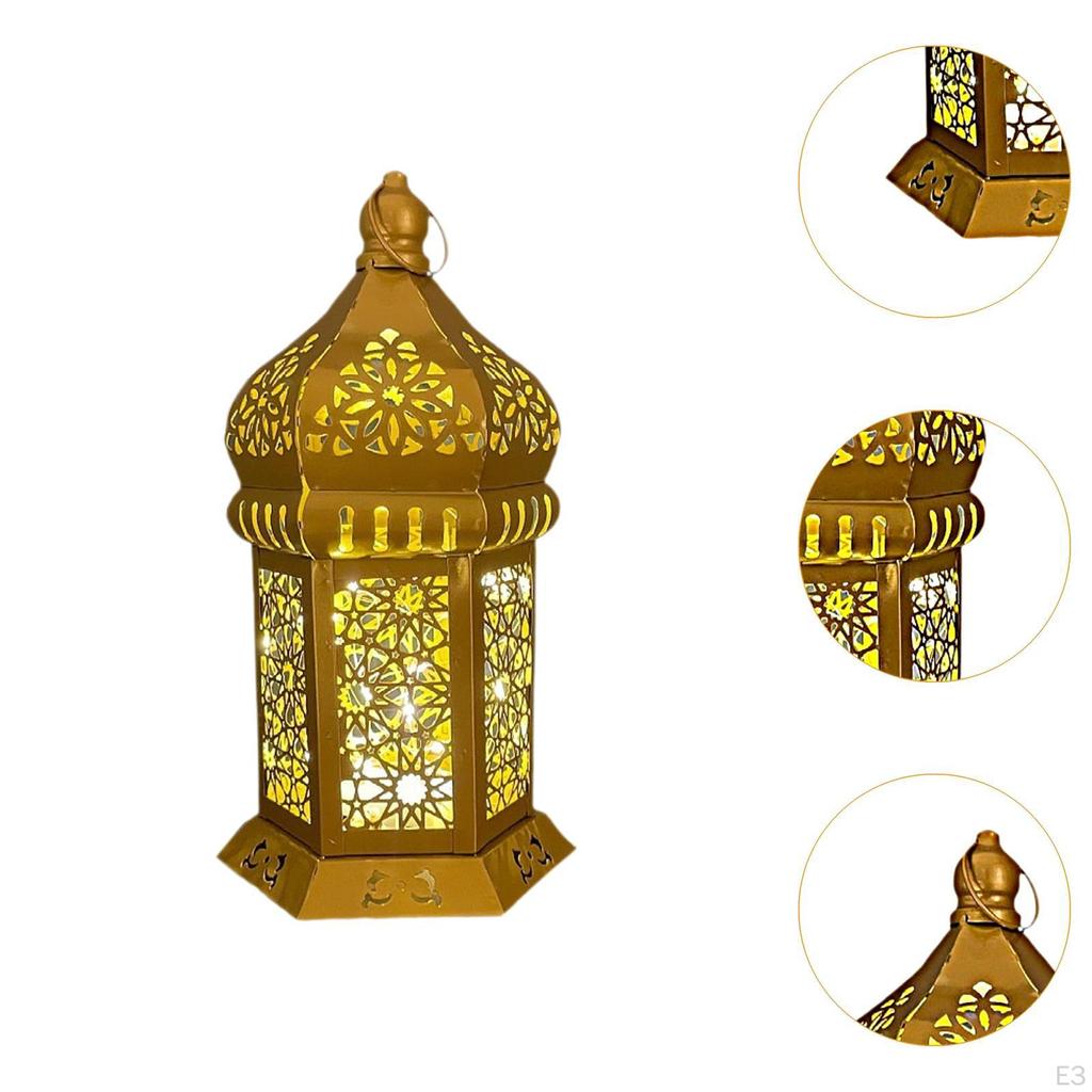 Dekorative Hängelaterne aus Metall, Nachtlampe, Verschnörkelte Licht-Eisenkunst,