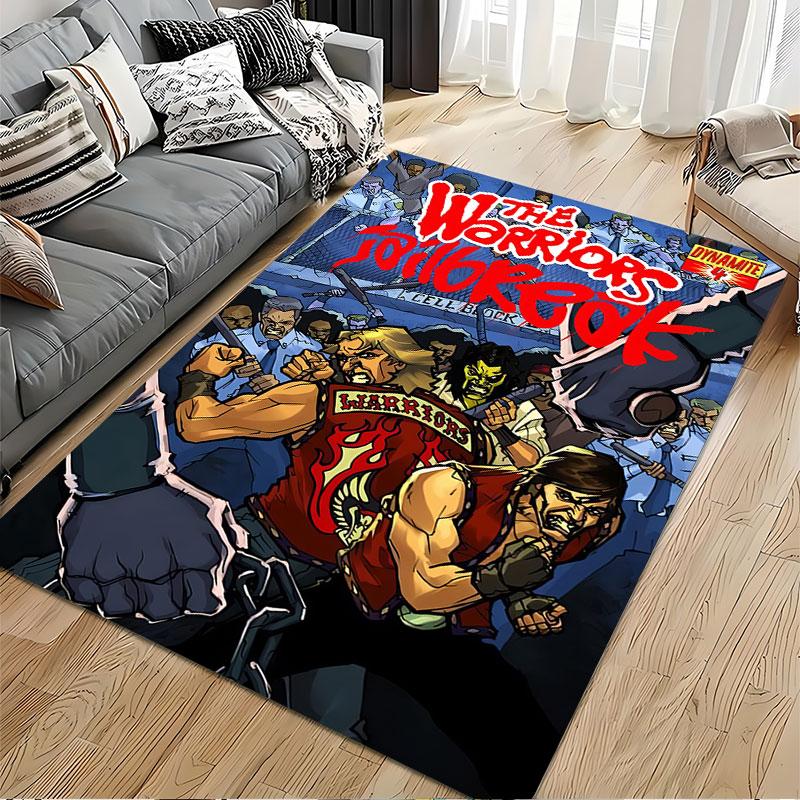 Warriors Jailbreak Graphic Carpet suitable as a non-slip mat for the living room or bedroom sofa