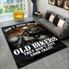 3D Retro Vintage Motorcycle Area Rug Large,Carpet Rug for Living Room Bedroom Sofa Doormat Decor,Child Play Non-slip Floor Mat
