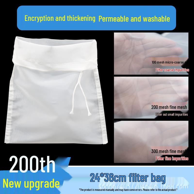 Nylon Mesh Fish Tank Filter Bag - 200 Mesh for Water Purification and Waste Removal