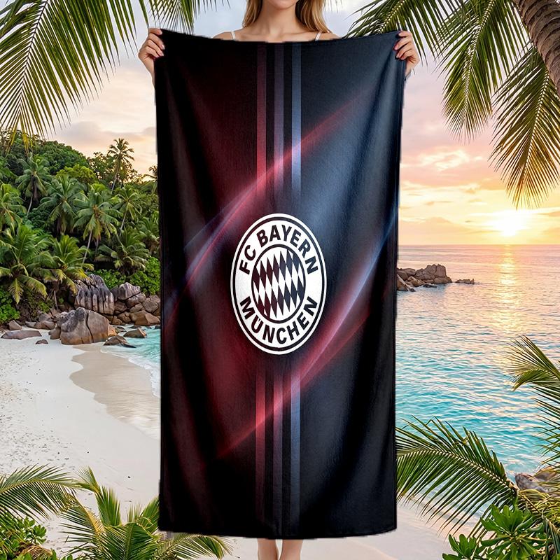 Bayern Munich Print Quick Dry Beach Towel Microfiber Absorbent Portable Travel Swimming Towel