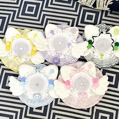 Spitzenflügel Schleife 58mm Anstecknadel Abdeckung Handgefertigter Anstecknadel Halter K-POP Anstecknadel Ausstellungsbox Mädchen