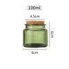 Mini Glass Aroma Candle Holder with Wooden Stopper, Available in 100ml & 200ml, Tea-Colored