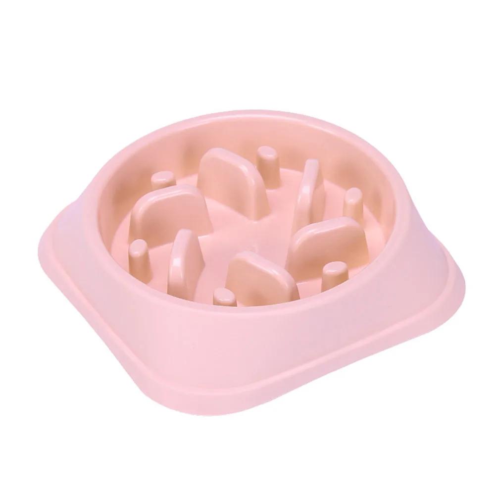 Non-Slip Pet Puppy Slow Feeder Plastic Dog Food Bowls Dog Puzzle Bowl for Healthy Eating Puppy Cat Slow Feeder Bowl Anti-Choking