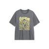 Li Ning Sports Life Collection T Shirts Men's Lead Gray Crew Neck Moderate Straight Fit AHST569-3