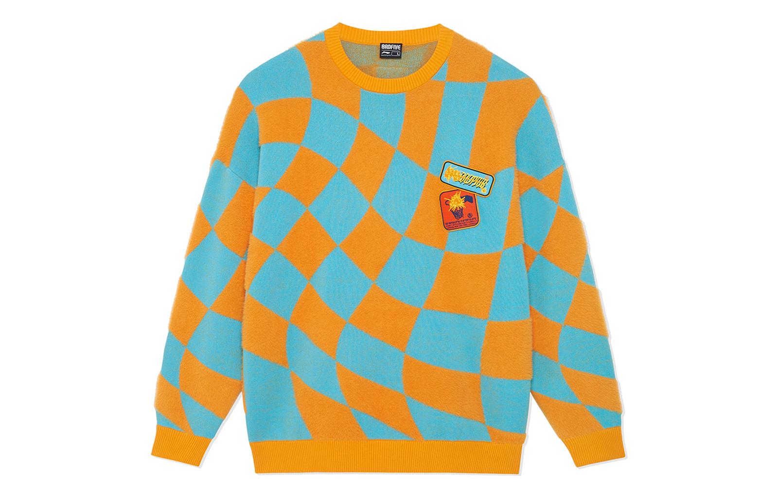 Li Ning Badfive Sweater Men s Orange Blue Bachelor AMBS149-2 XXL