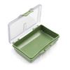 1-8 Compartments Fishing Tackle Box 10.5*6.5cm, Plastic Storage Organizer with Transparent Lid, Green Case for Carp Angling Accessories