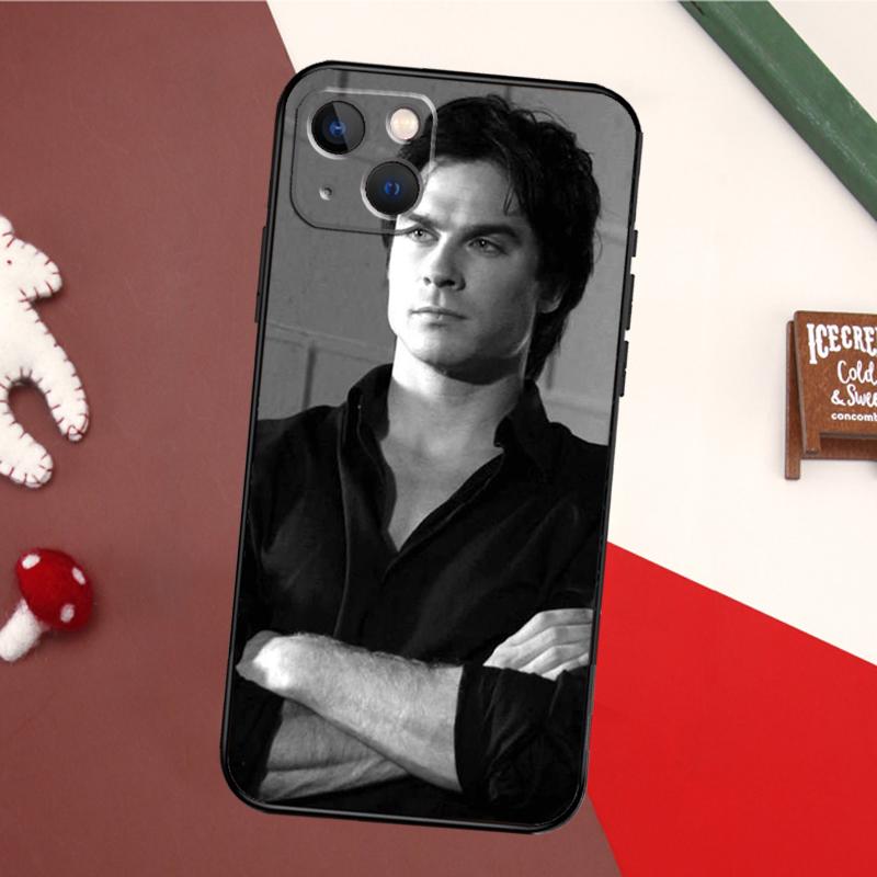 Damon Salvatore Vampire Diaries Case For iPhone 15 Pro Max 14 13 12 11 16 17 Pro Max Mini 15 16 Plus 16e 17 Air Back Cover
