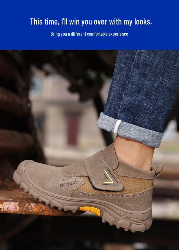 Welder Safety Shoes: Breathable, Anti-smash, Anti-puncture, Anti-slip, Steel Toe, Comfortable, Wear-resistant, Lightweight Work Footwear.