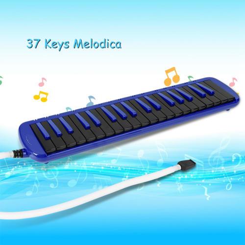 37-Key Harmonica, Easy To Play, Melody Piano, Beginner's Key Harmonica, Perfect for School Festivals (Blue)