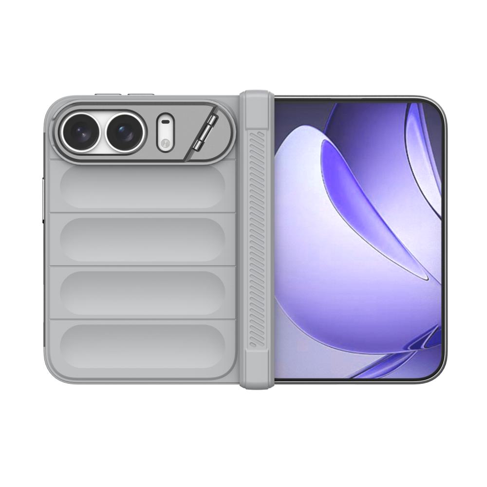 Fold Lens Stand Holder Silicone Soft Phone Case For iPhone Duo Solid Color Shockproof Bumper Armor Back Cover For iPhone Duo