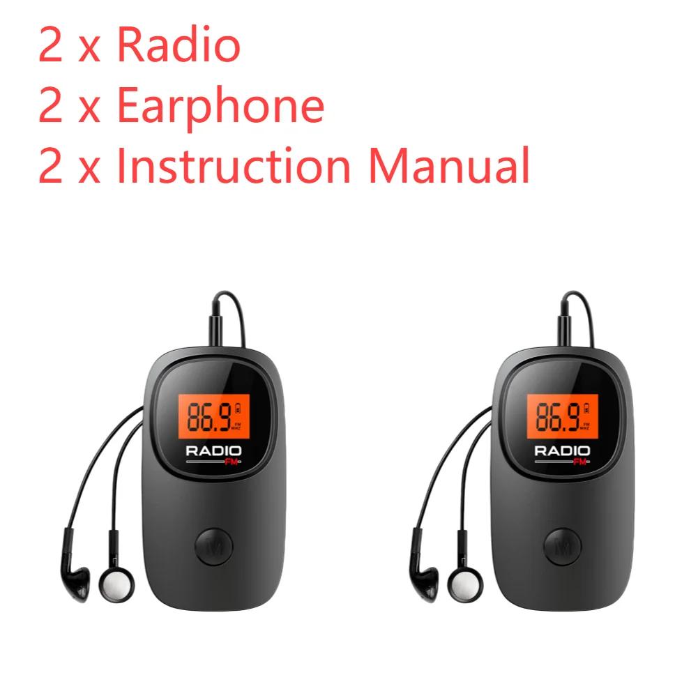 Mini Radio Portable Walkman Radios FM Stereo Music Playe AAA Battery Operated Radio with Headphones/Clip For Walking Go Hiking