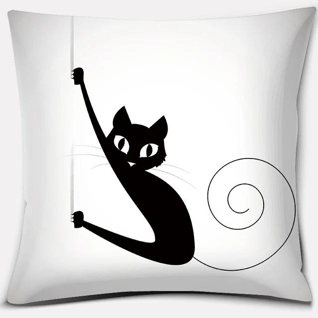 

Абстрактная кошка Декоративная наволочка Офис Гостиная Автомобиль Украшения Дома Наволочка 40x40cm