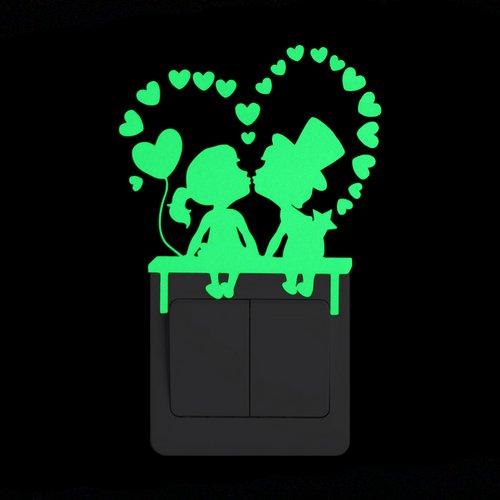 Switch Decoration Luminous Stickers Kids Room Wall Laptop Fridge Desk Car Home Decor Vinyl Decal Car/Fairy/Moon Stars/Bulb/Dog..